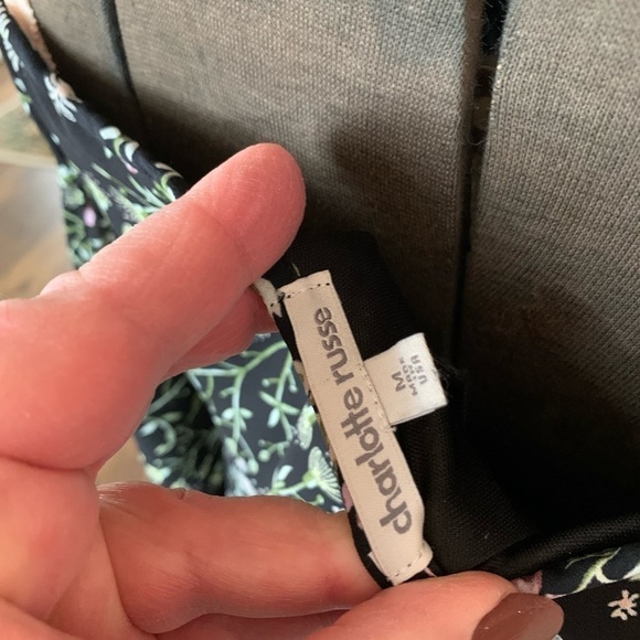 Charlotte Russe mini dress size M made in USA. Cold shoulder with strap lace - Picture 6 of 11